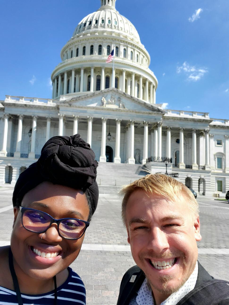 Ally and Zach in front of Capitol